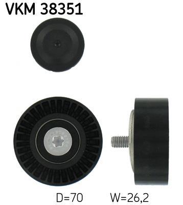 Galet enrouleur de courroie d'accessoire SKF ref. VKM 38351